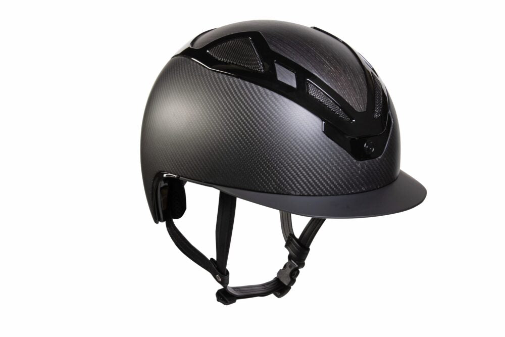 Suomy Apex Riding Helmet carbon wood black matte with vents and adjustable strap American Equus on Tampa Home & Garden Store