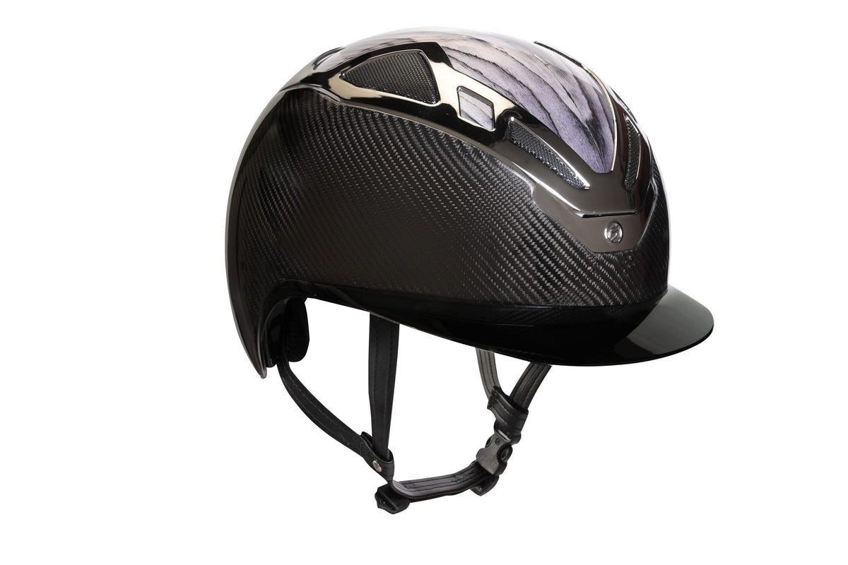 Suomy Apex Riding Helmet Carbon Wood Black Glossy carbon fiber helmet with chrome accents on Tampa Home & Garden Store