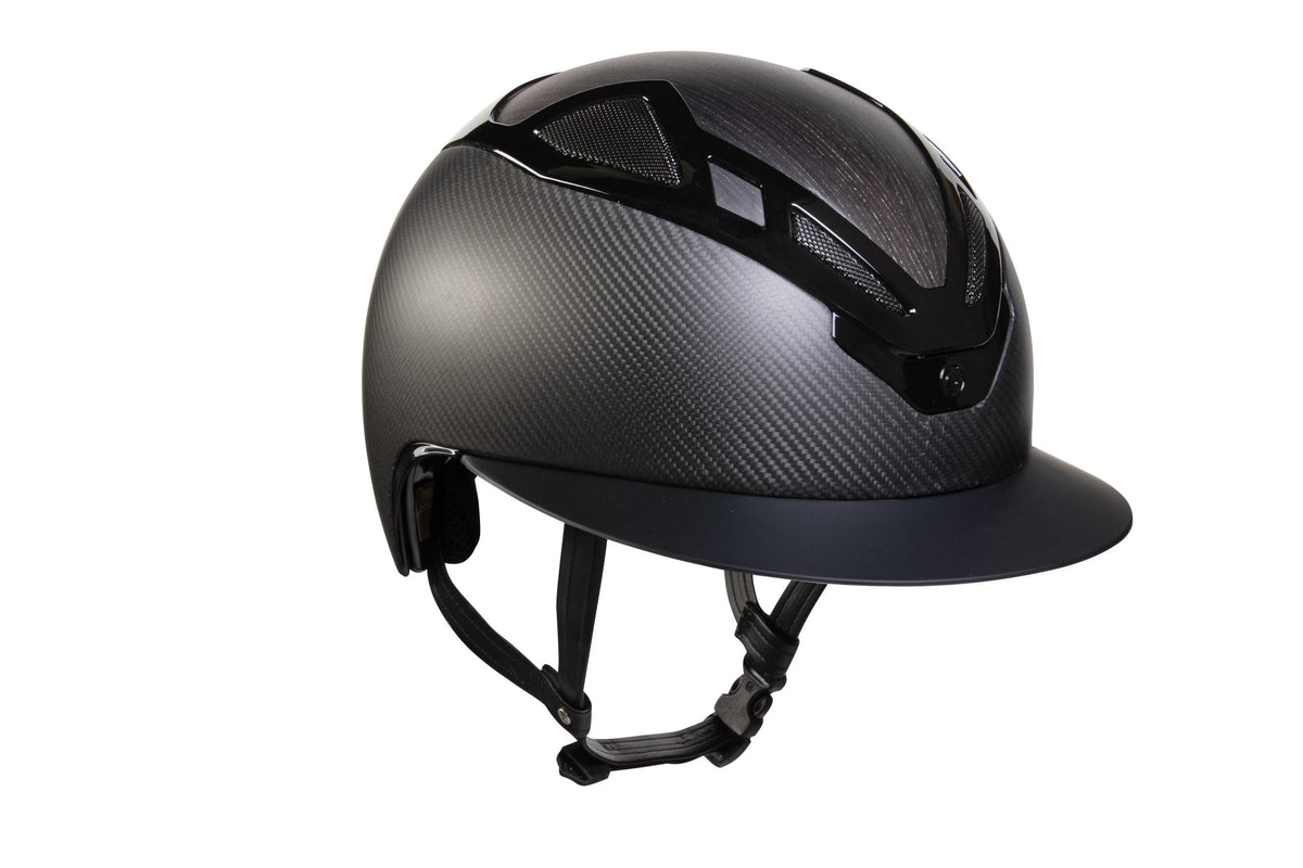 Suomy Apex riding helmet by American Equus, carbon fiber black matte with vents on Tampa Home & Garden Store
