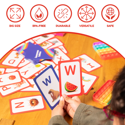 Card Pack Bundle educational colorful alphabet cards with pictures for early learning on Tampa Home & Garden Store