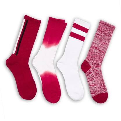 DeadSoxy Cardinal White Mixed Socks 8 Pack, 5 shown on Tampa Home & Garden Store