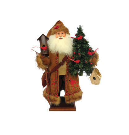 Cardinal and Berries Santa - 20" - Tampa Home & Garden Store