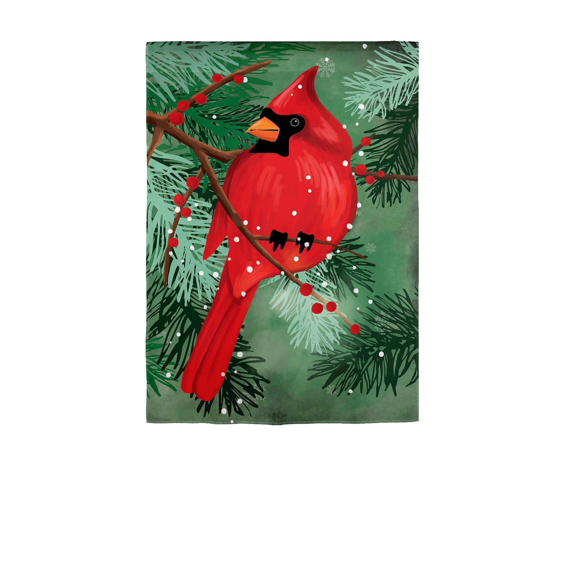 Cardinal in Pines Applique Garden Flag - Tampa Home & Garden Store