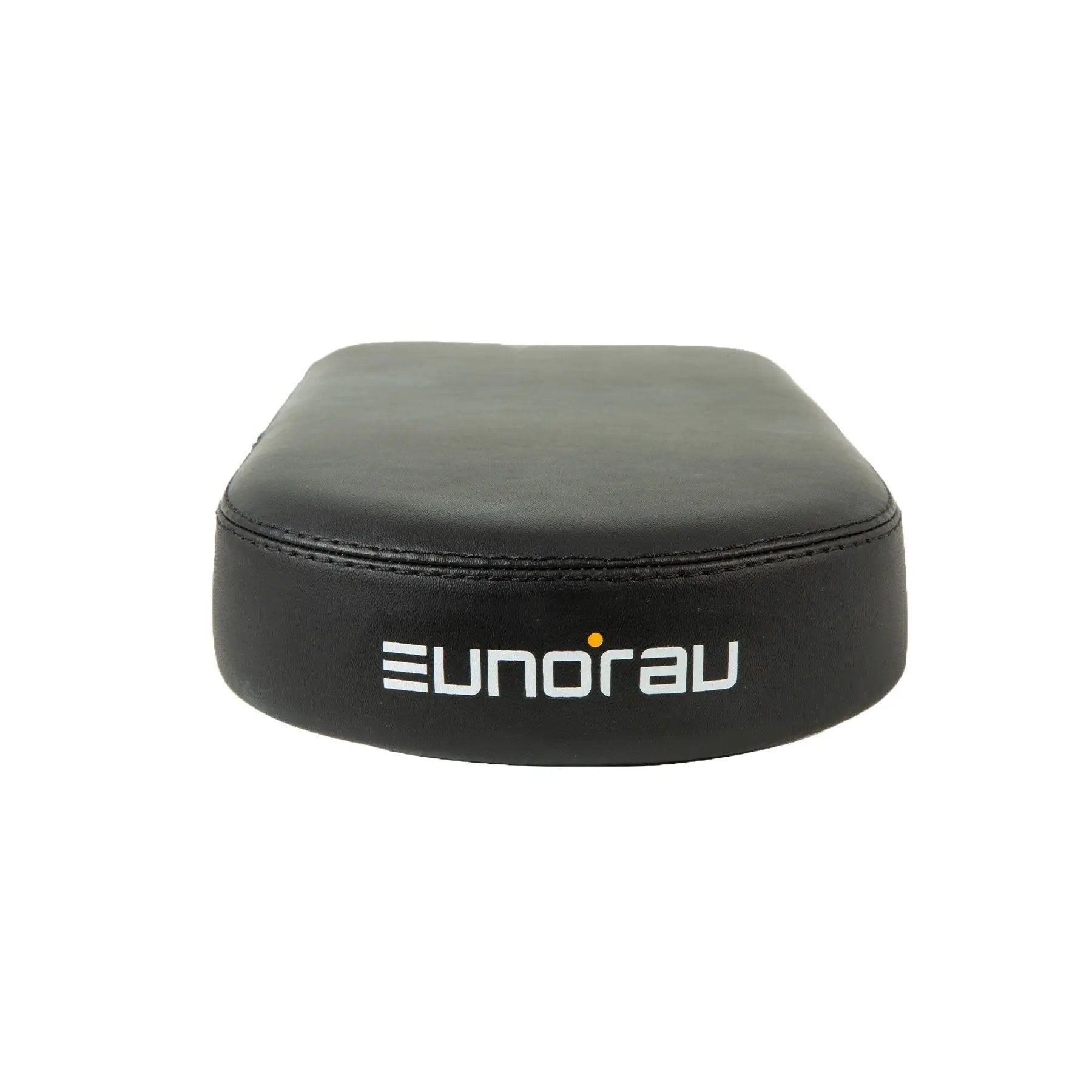 EUNORAU cushioned rear bike seat with black cover and visible logo, quick-release compatible on Tampa Home & Garden Store