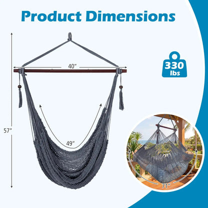 Caribbean Hammock Chair with Spreader Bar Large