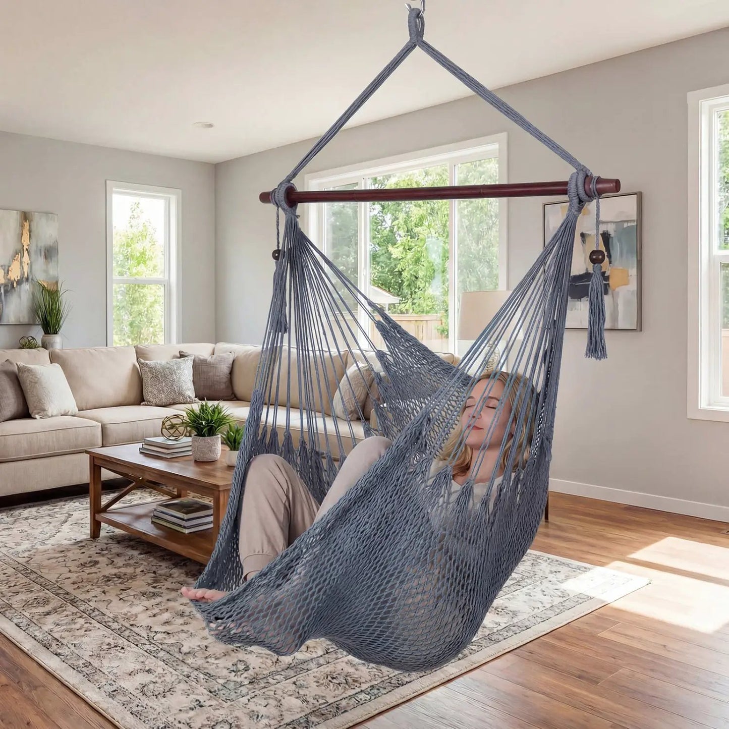 Caribbean Hammock Chair with Spreader Bar Large