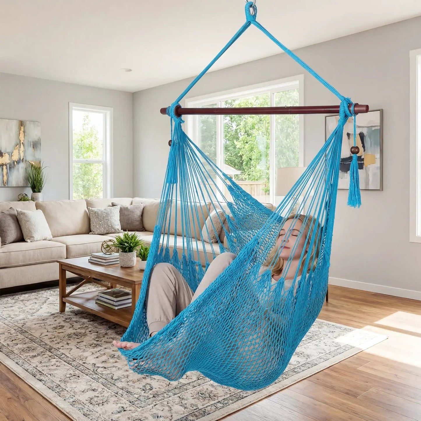 Caribbean Hammock Chair with Spreader Bar Large