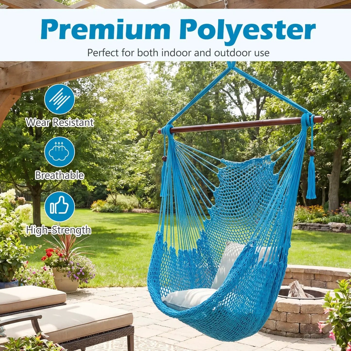 Caribbean Hammock Chair with Spreader Bar Large