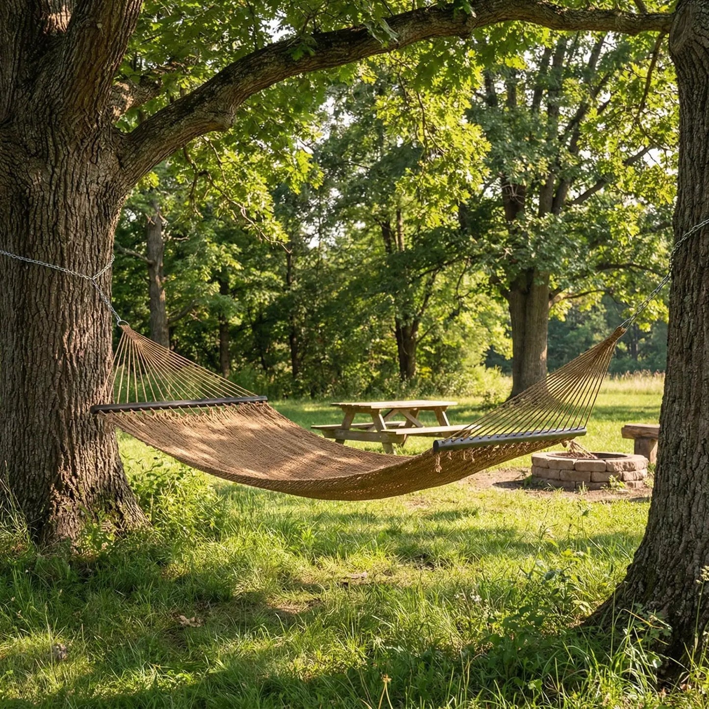 Caribbean Hammock with Spreader Bar for Poolside