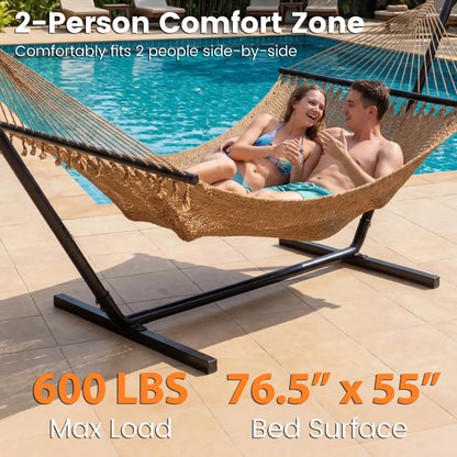 Caribbean Hammock with Spreader Bar for Poolside