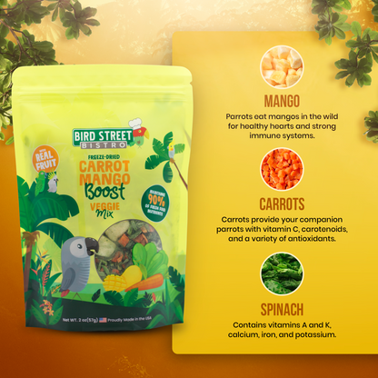 Carrot Mango Boost - Parrot Veggies Mix - Tampa Home & Garden Store
