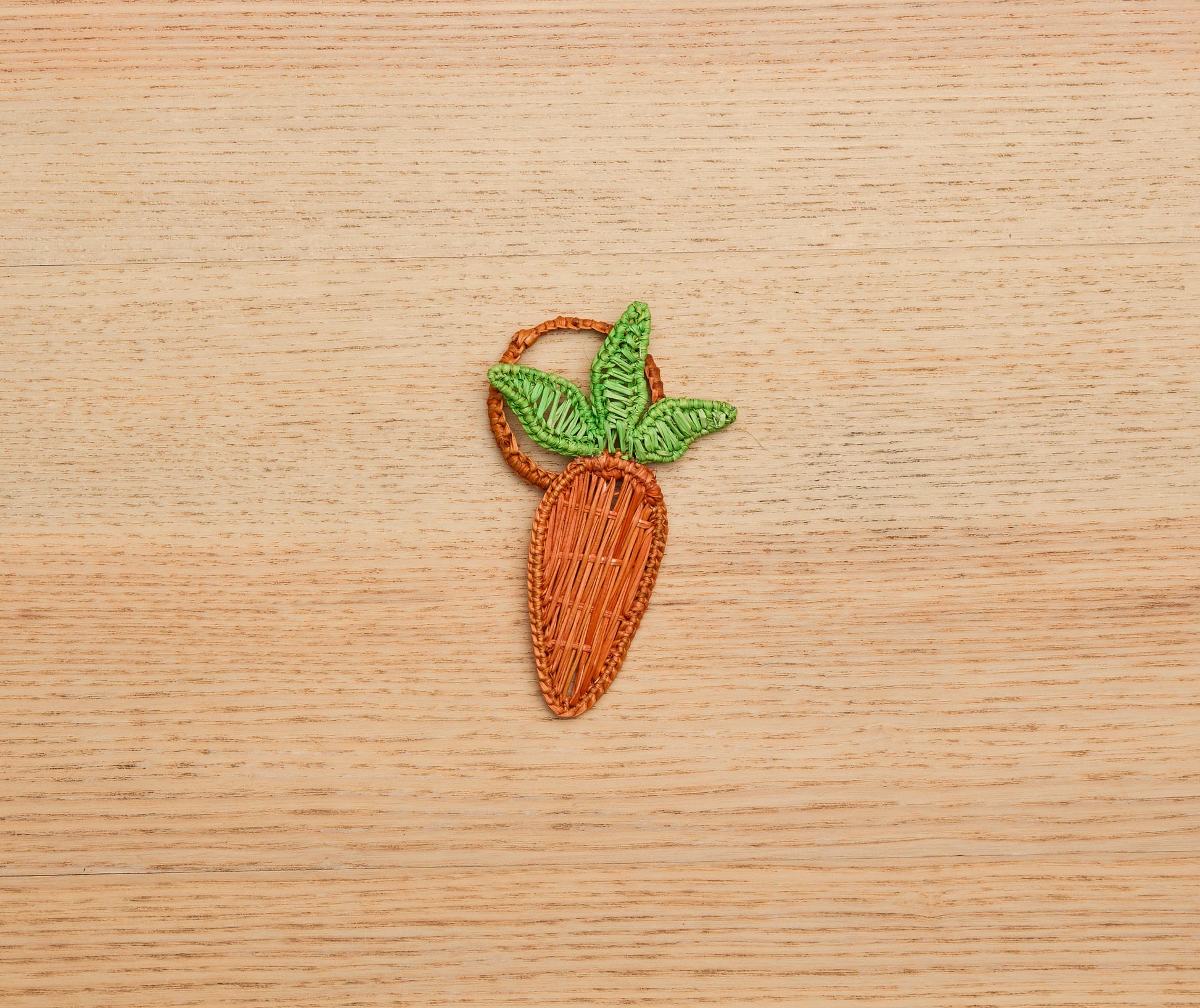 Carrot Napkin Ring – 3.5” Handwoven Iraca Palm – Artisan Spring Table Decor from Colombia - Tampa Home & Garden Store