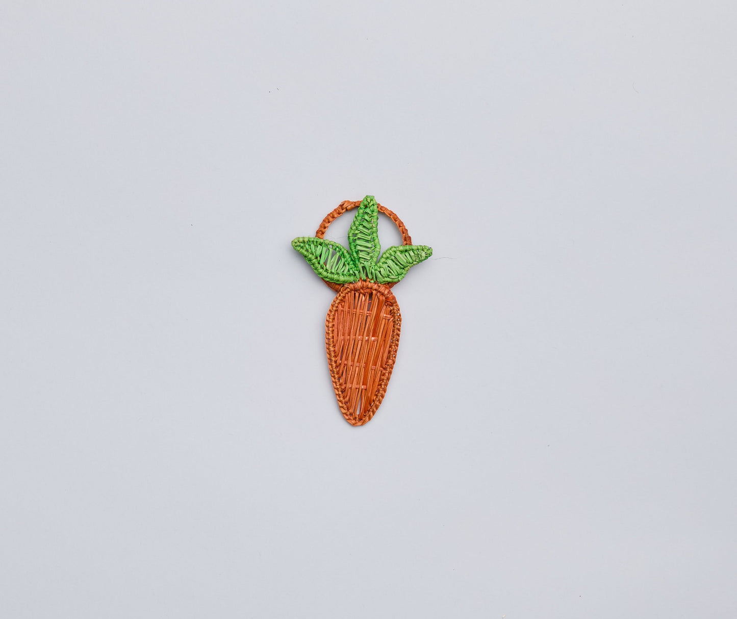 Carrot Napkin Ring – 3.5” Handwoven Iraca Palm – Artisan Spring Table Decor from Colombia - Tampa Home & Garden Store