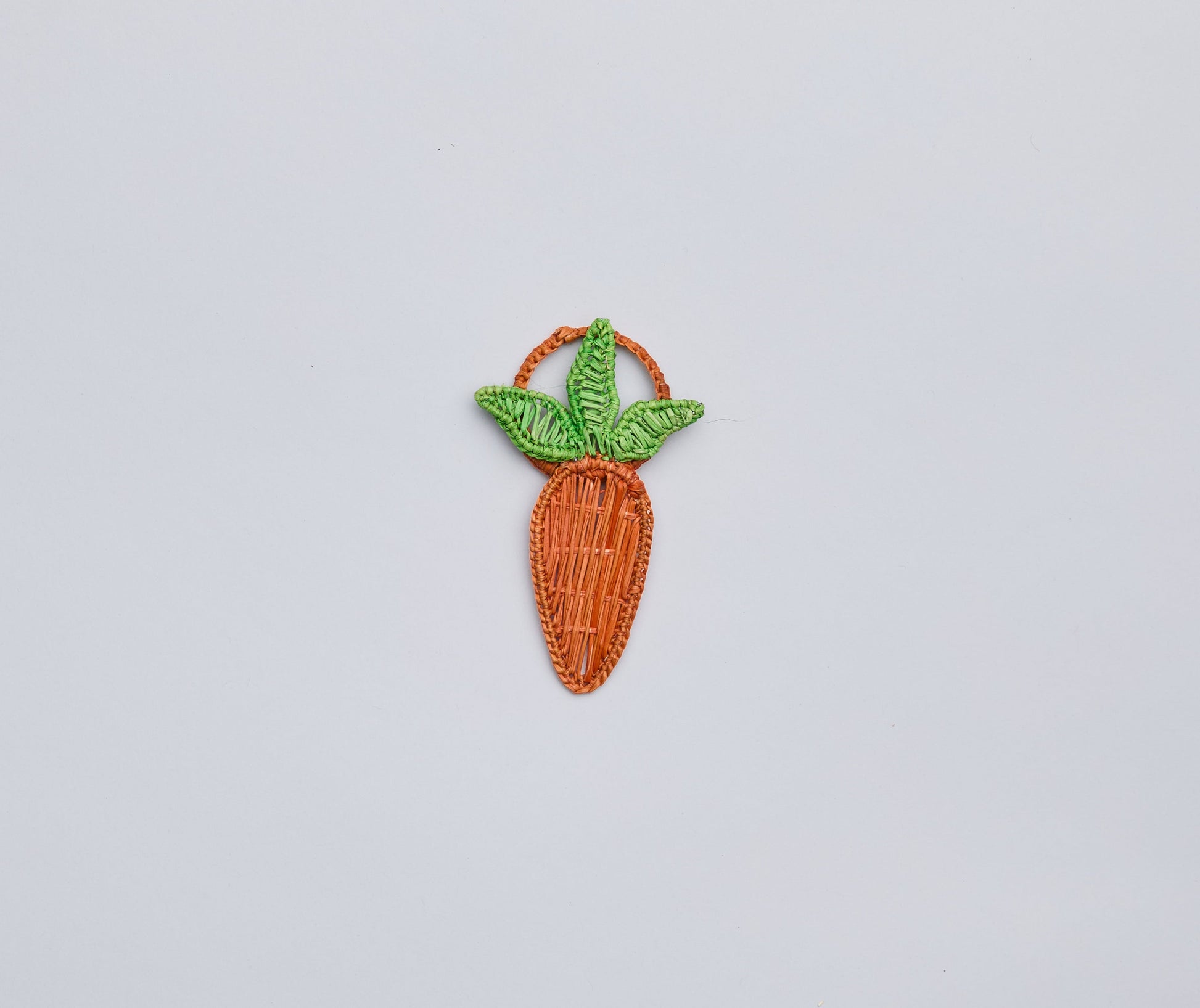 Carrot Napkin Ring – 3.5” Handwoven Iraca Palm – Artisan Spring Table Decor from Colombia - Tampa Home & Garden Store