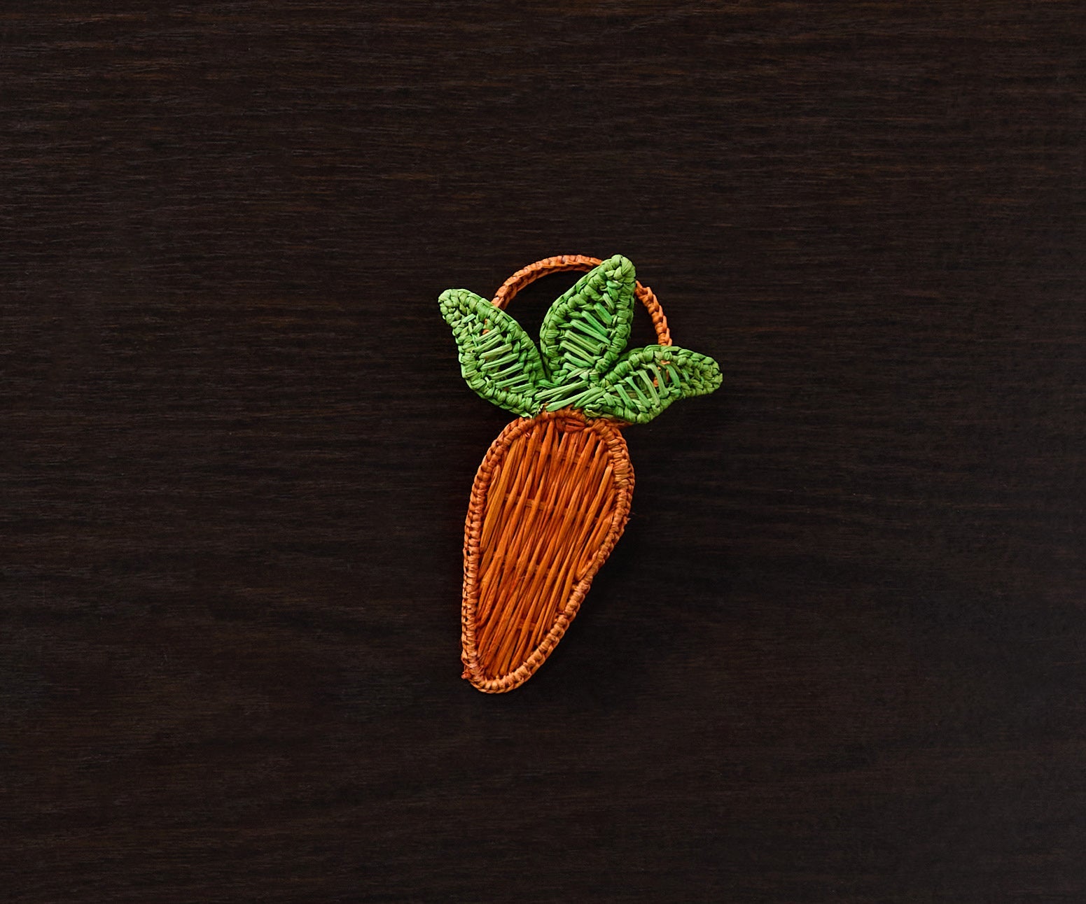 Carrot Napkin Ring – 3.5” Handwoven Iraca Palm – Artisan Spring Table Decor from Colombia - Tampa Home & Garden Store