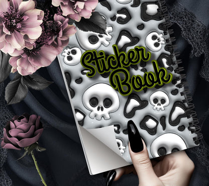Cartoon Skeletons Reusable Sticker Book, Perfect Gift to Personalize,  Kids and Adult Friendly Sticker Organizer - Tampa Home & Garden Store