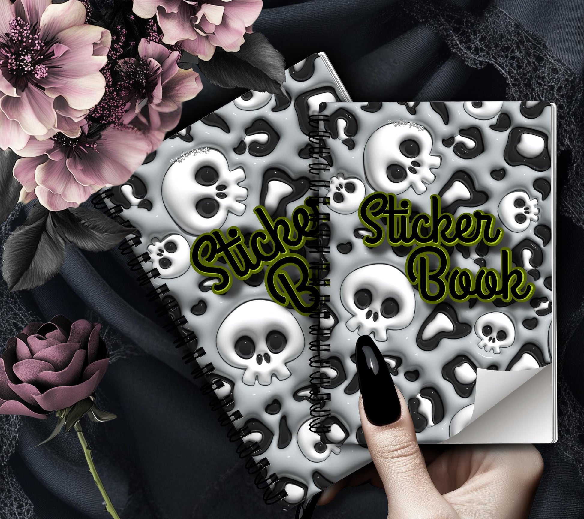 Cartoon Skeletons Reusable Sticker Book, Perfect Gift to Personalize,  Kids and Adult Friendly Sticker Organizer - Tampa Home & Garden Store