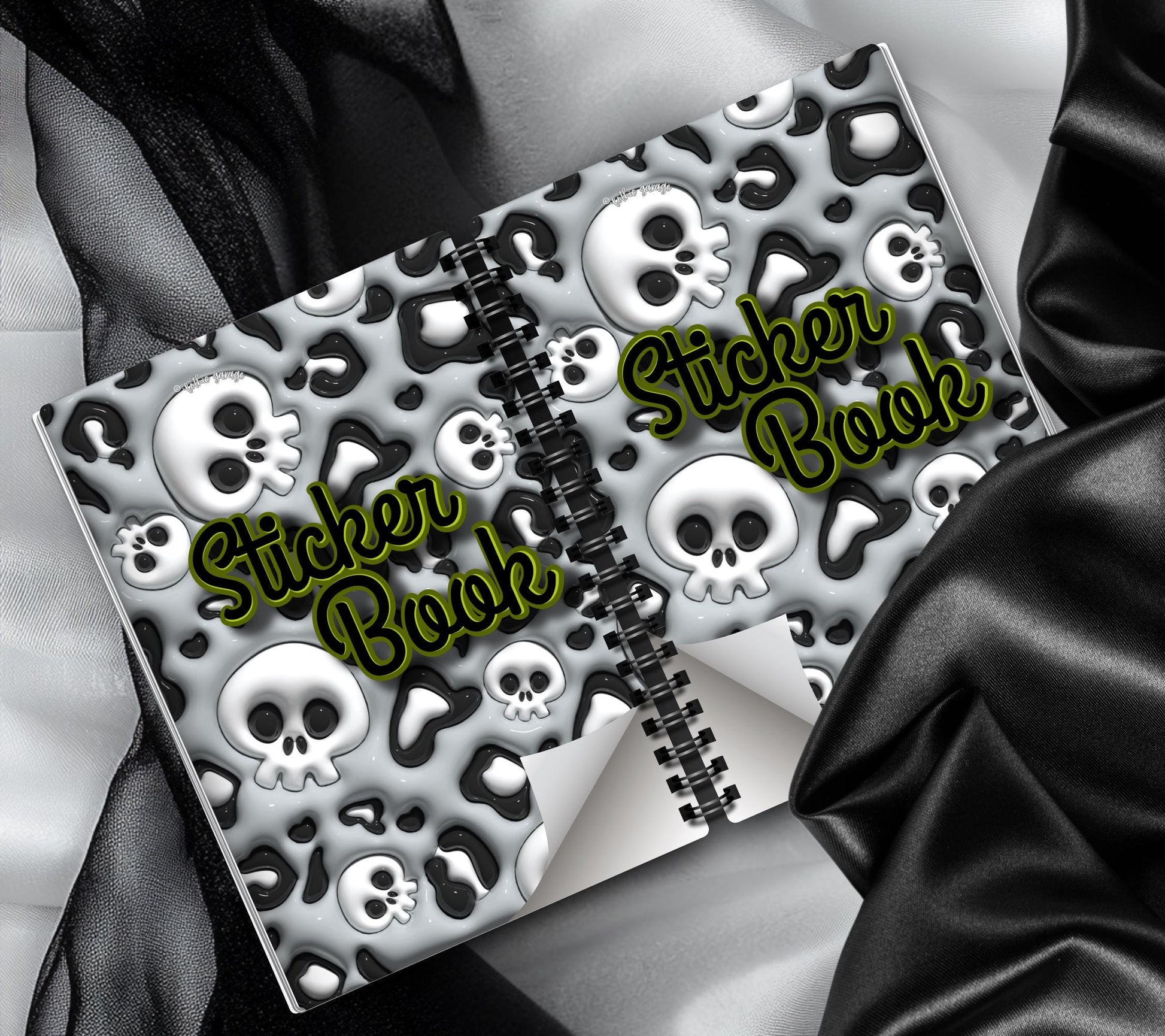 Cartoon Skeletons Reusable Sticker Book, Perfect Gift to Personalize,  Kids and Adult Friendly Sticker Organizer - Tampa Home & Garden Store