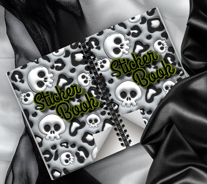 Cartoon Skeletons Reusable Sticker Book, Perfect Gift to Personalize,  Kids and Adult Friendly Sticker Organizer - Tampa Home & Garden Store
