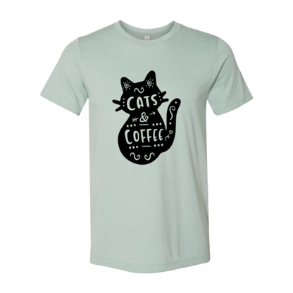Cat And Coffee T-Shirt - Tampa Home & Garden Store