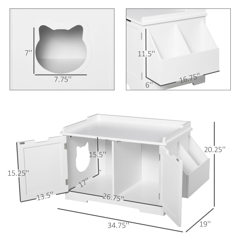 Cat Litter Box Nightstand End Table Enclosure - Tampa Home & Garden Store