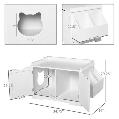 Cat Litter Box Nightstand End Table Enclosure - Tampa Home & Garden Store
