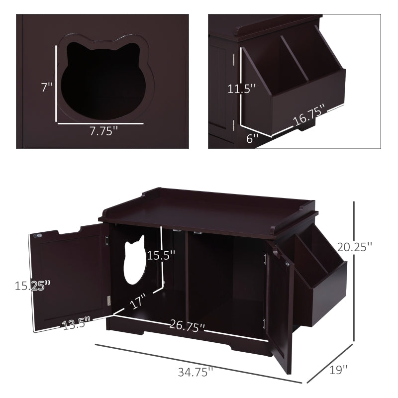 Cat Litter Box Nightstand End Table Enclosure - Tampa Home & Garden Store