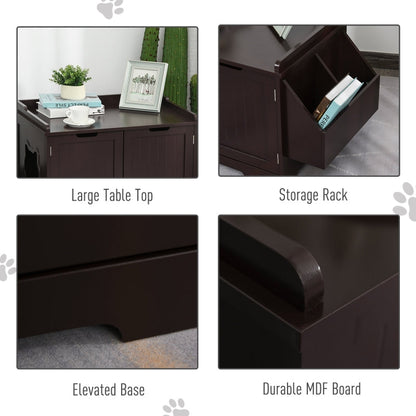 Cat Litter Box Nightstand End Table Enclosure - Tampa Home & Garden Store