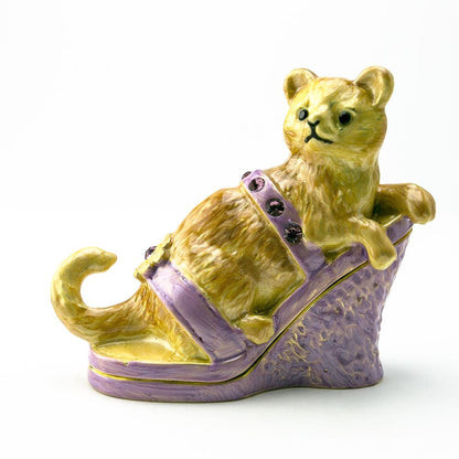 Cat sitting on an Evening Shoe - Tampa Home & Garden Store