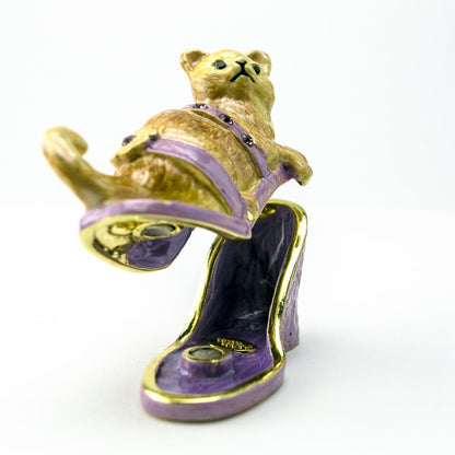 Cat sitting on an Evening Shoe - Tampa Home & Garden Store