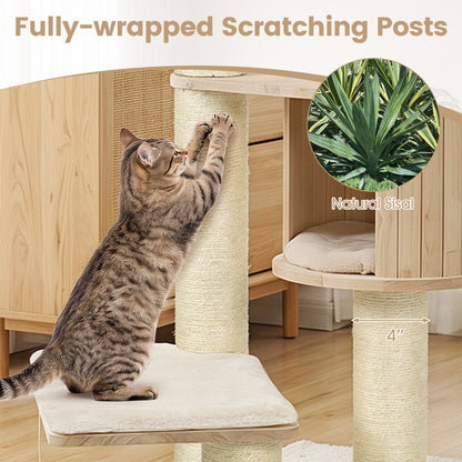 Multi-Level Cat Tree with Perch, Condo & Scratching Posts sisal-wrapped DirectDeals on Tampa Home & Garden Store