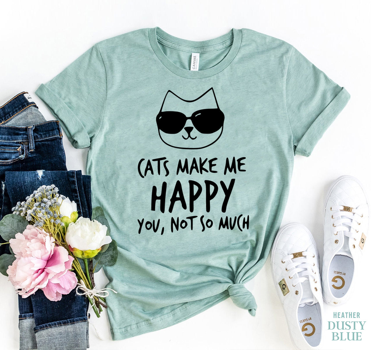 Cats Make Me Happy T-Shirt - Tampa Home & Garden Store