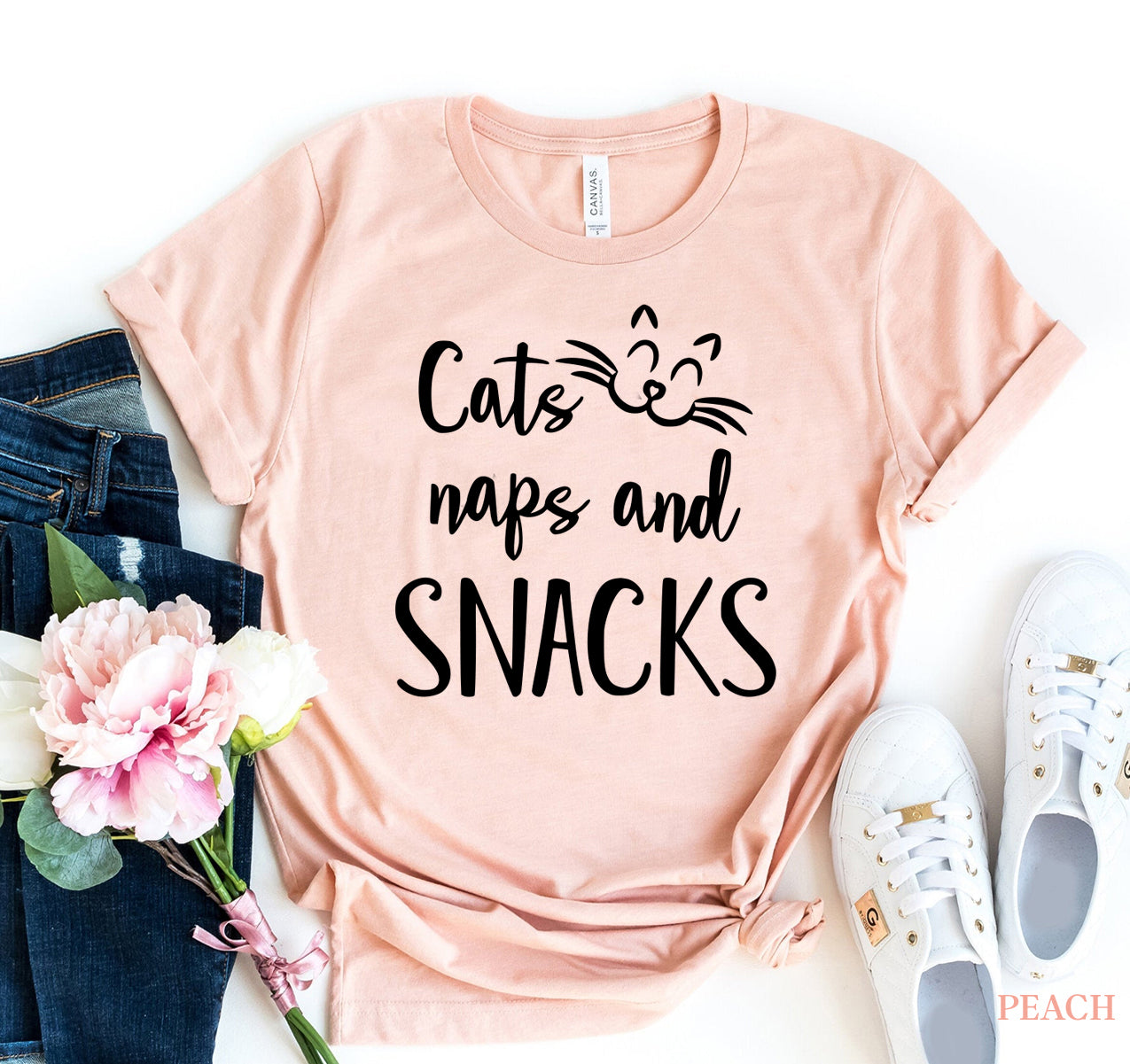 Cats Naps & Snacks T-Shirt - Tampa Home & Garden Store