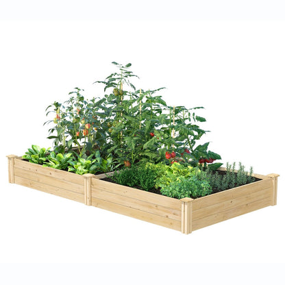 Cedar 4ft x 8ft x 10.5in Raised Garden Bed - Made in USA - Tampa Home & Garden Store
