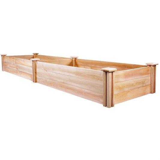 Cedar Wood 2-Ft x 8-Ft Outdoor Raised Garden Bed Planter Frame - Made in USA - Tampa Home & Garden Store
