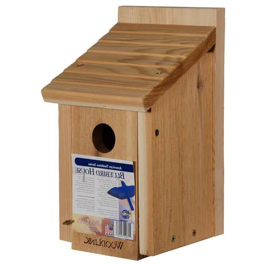 Cedar Wood Birdhouse - Ideal for Eastern Western and Mountain Bluebirds - Tampa Home & Garden Store