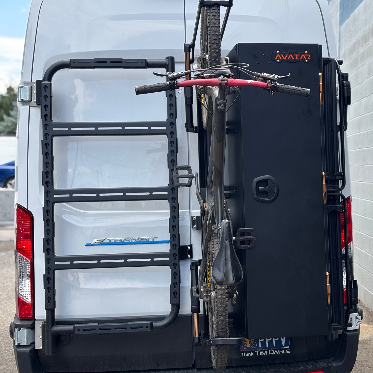 Avatar Centi Van Storage Box steel storage box on van rear with bicycle rack avatar offroad on Tampa Home & Garden Store
