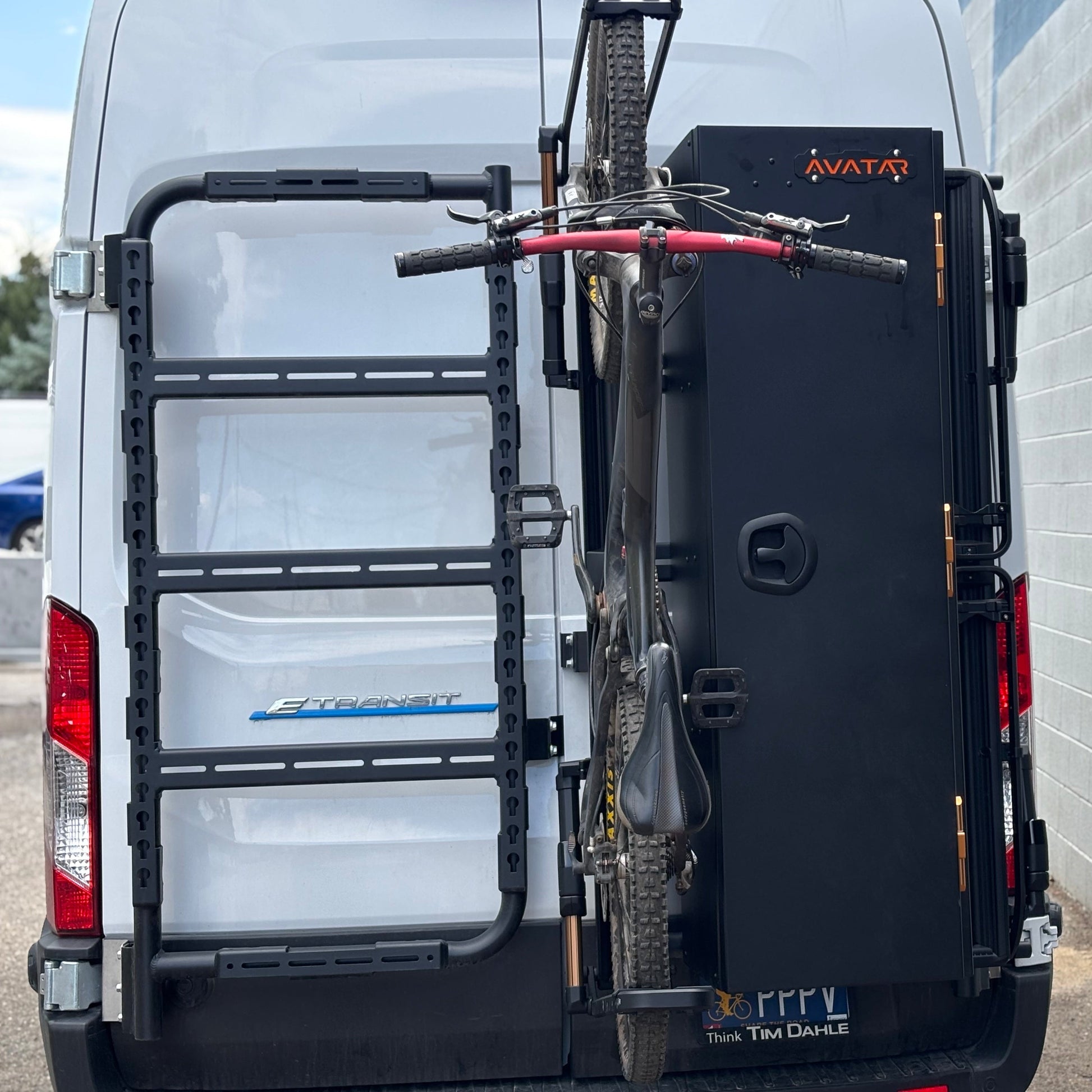 Avatar Centi Van Storage Box steel storage box on van rear with bicycle rack avatar offroad on Tampa Home & Garden Store