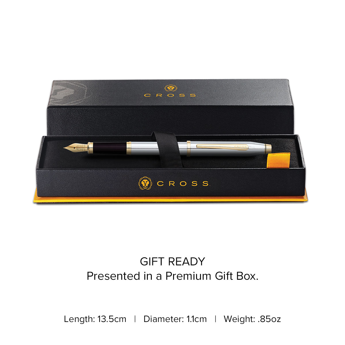 Cross Century II Medalist gold-plated medium-nib fountain pen in black gift box on Tampa Home & Garden Store