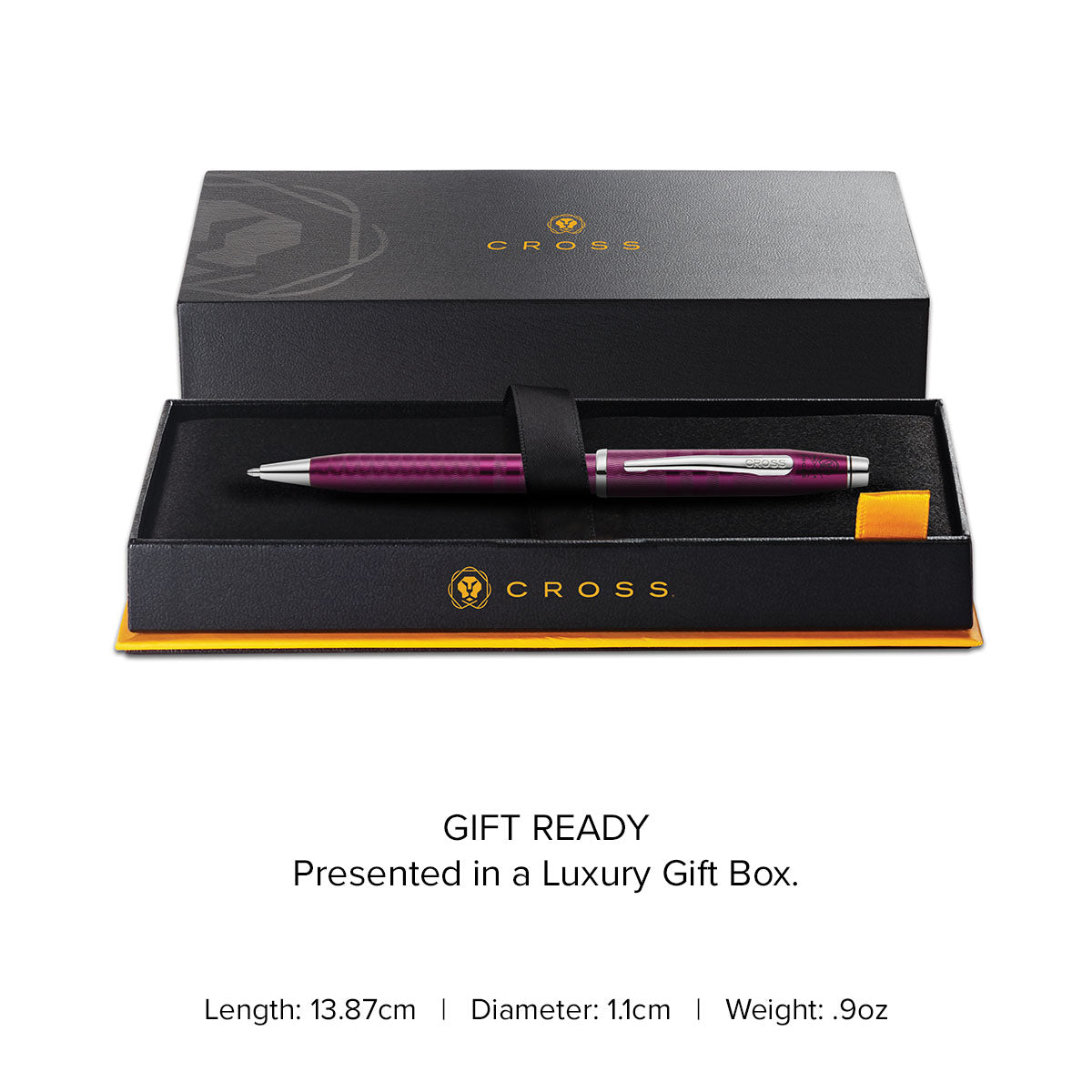 Cross Century II Midnight Plum ballpoint pen with purple barrel and silver clip on Tampa Home & Garden Store