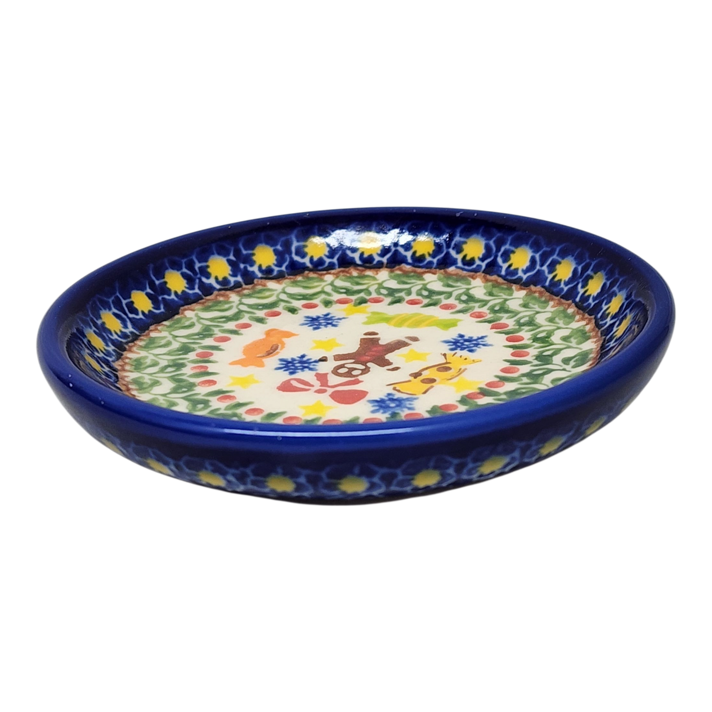 Ceramic Snack Plate - Gingerbread Celebration Pattern - Tampa Home & Garden Store