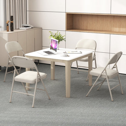 Juego de 6 sillas plegables con asiento acolchado y respaldo tapizado en tela - Juego de 6