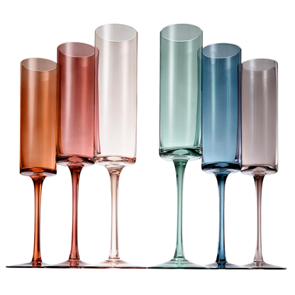 Tonal Champagne Flute Set And Six Glasses