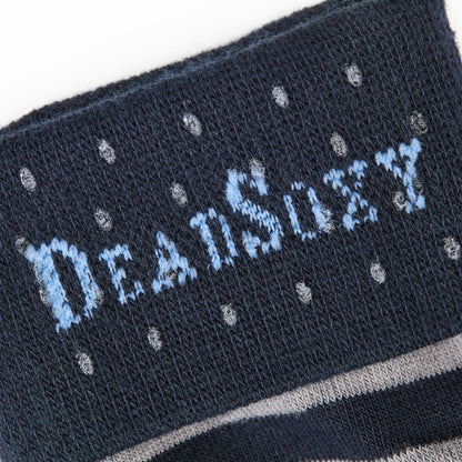 DeadSoxy F24 Dress Sock 3-Pack A navy boardroom socks with gray polka dots on Tampa Home & Garden Store