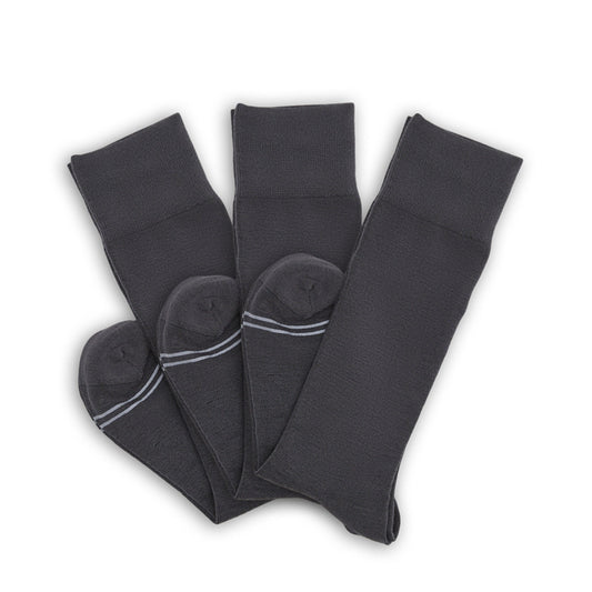 DeadSoxy Asher Charcoal Dress Socks 3-pack, boardroom dress socks on Tampa Home & Garden Store