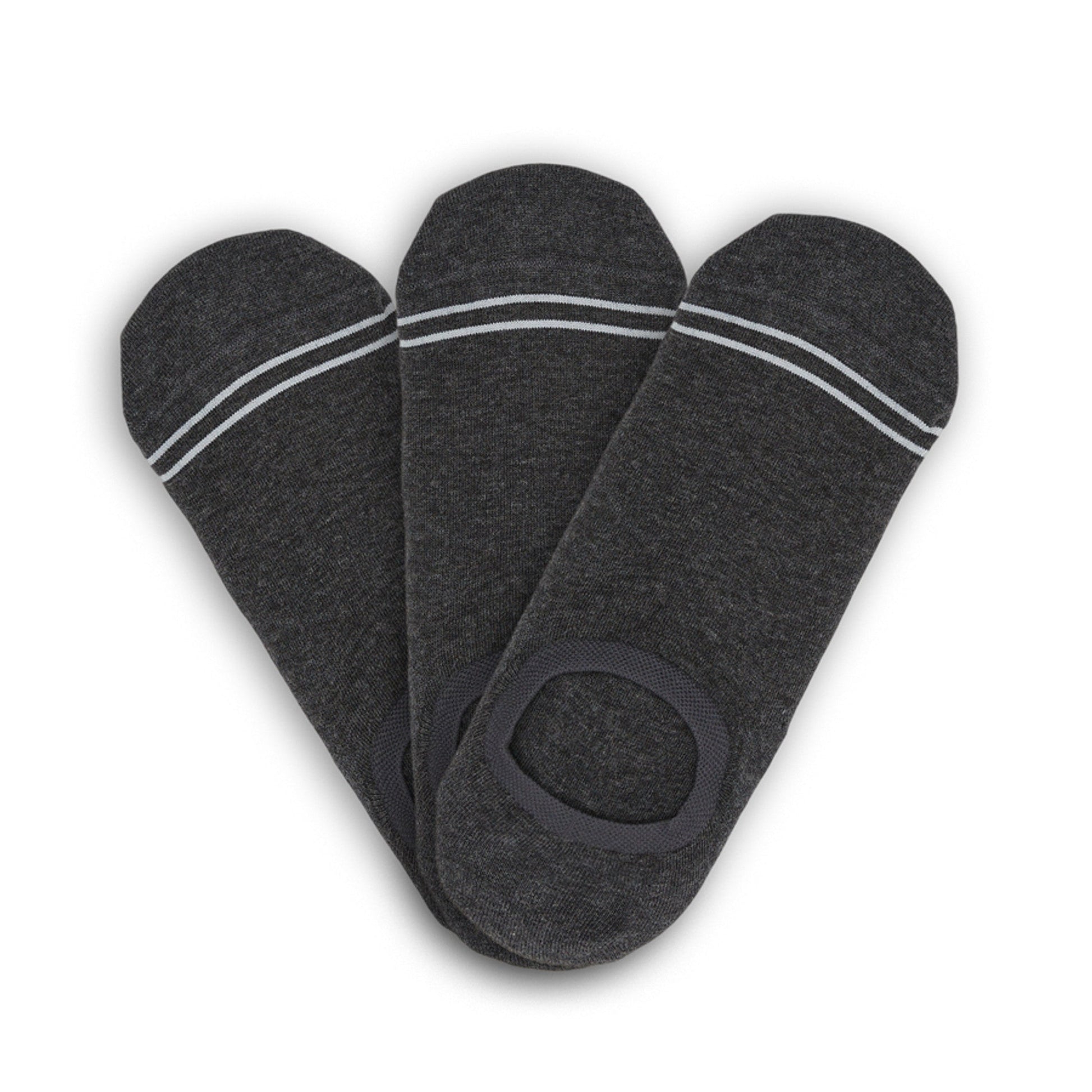 No Show Socks DeadSoxy charcoal cotton 3 pack for men on Tampa Home & Garden Store