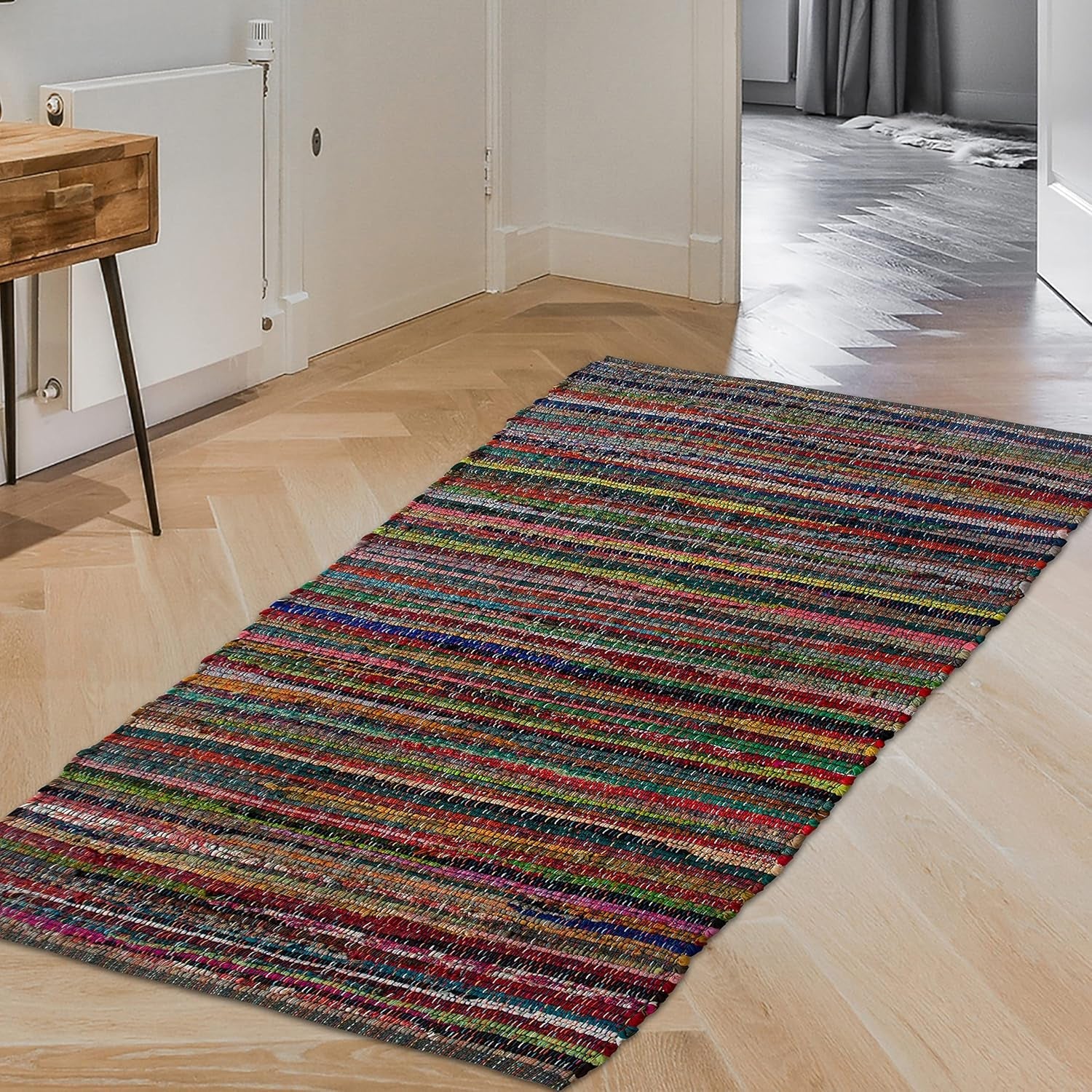 Chardin Home Recycled Cotton Rag Rug — Vibrant, Unique & Durable - Tampa Home & Garden Store