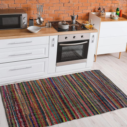 Chardin Home Recycled Cotton Rag Rug — Vibrant, Unique & Durable - Tampa Home & Garden Store