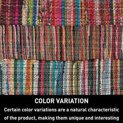 Chardin Home Recycled Cotton Rag Rug — Vibrant, Unique & Durable - Tampa Home & Garden Store