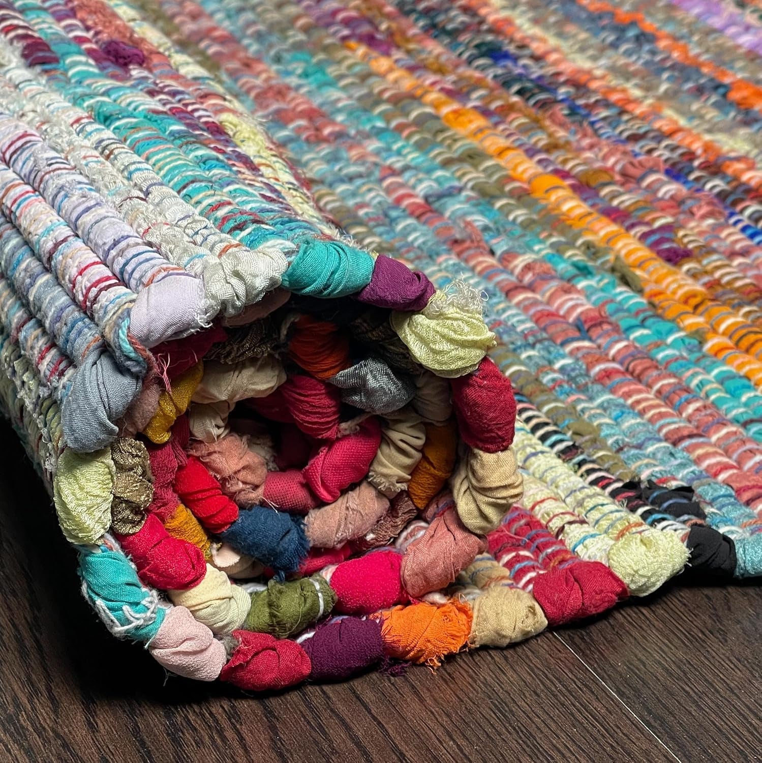 Chardin Home Recycled Cotton Rag Rug — Vibrant, Unique & Durable - Tampa Home & Garden Store